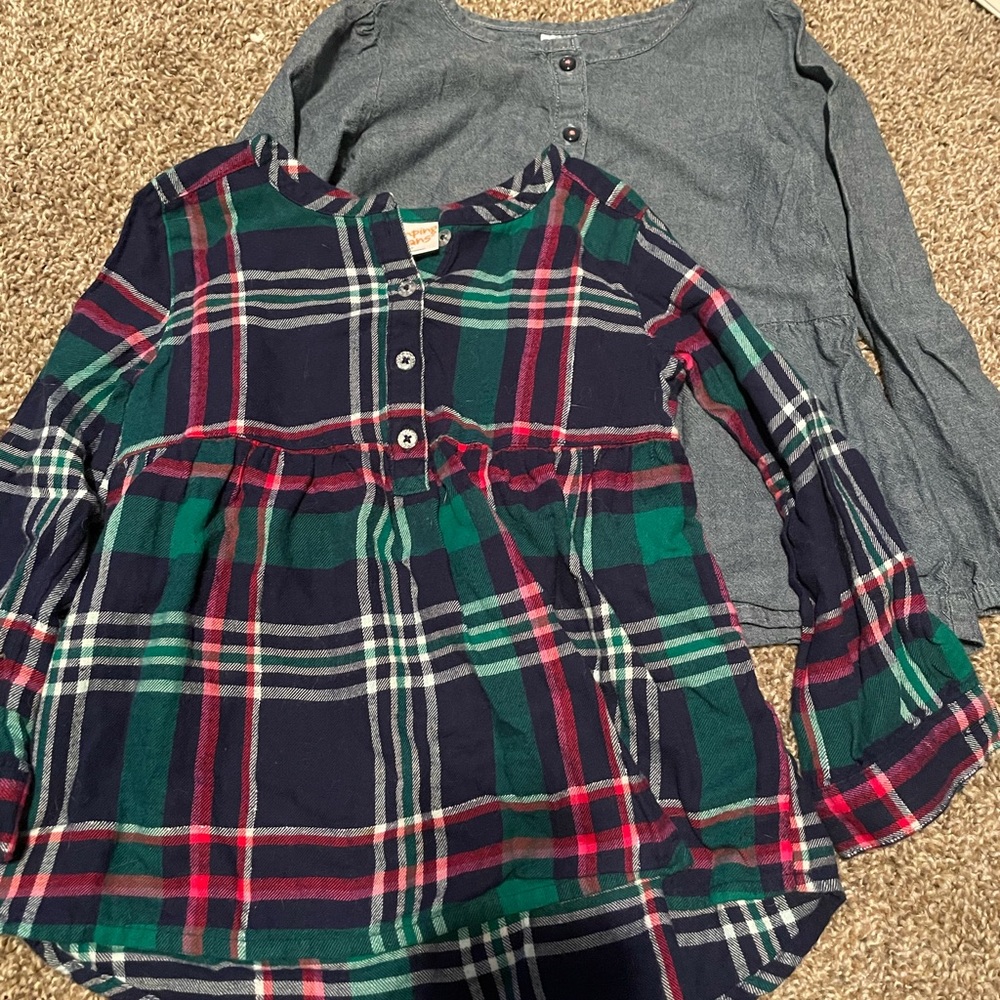 Button Up 5T Girls 2 apiece Bundle